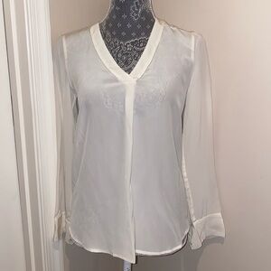 J.Crew silk cream blouse size 00